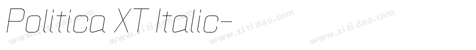Politica XT Italic字体转换